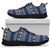 Fairisle Christmas Snowman Pattern Print Sneaker Shoes For Men Women-grizzshop