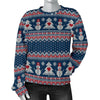 Fairisle Christmas Snowman Pattern Print Women's Sweatshirt-grizzshop