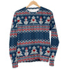 Fairisle Christmas Snowman Pattern Print Women's Sweatshirt-grizzshop