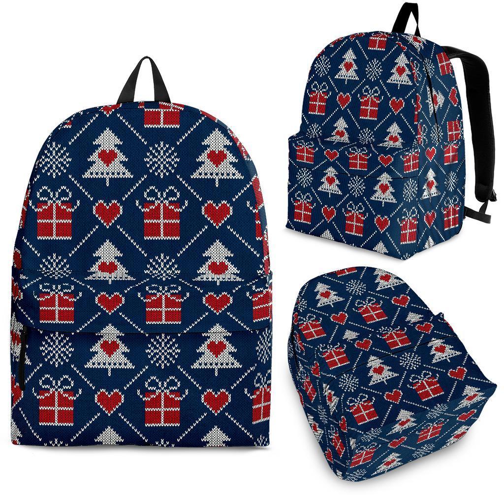 Fairisle Gift Christmas Pattern Print Backpack-grizzshop