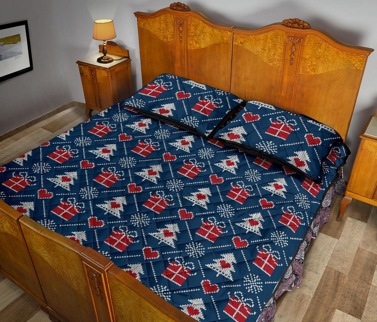 Fairisle Gift Christmas Pattern Print Bed Set Quilt-grizzshop