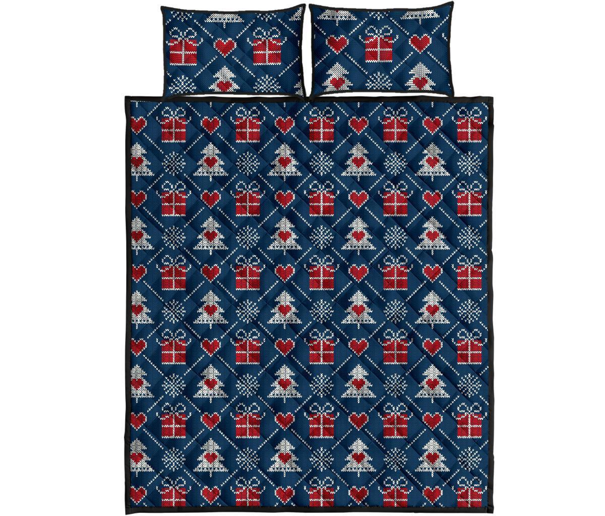 Fairisle Gift Christmas Pattern Print Bed Set Quilt-grizzshop