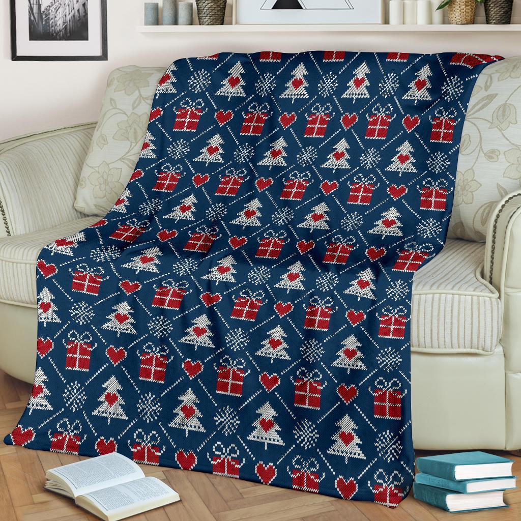 Fairisle Gift Christmas Pattern Print Blanket-grizzshop