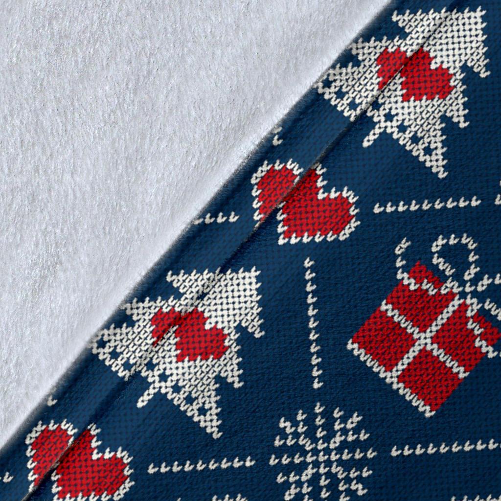 Fairisle Gift Christmas Pattern Print Blanket-grizzshop