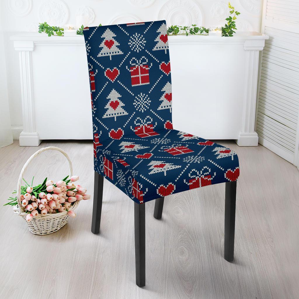 Fairisle Gift Christmas Pattern Print Chair Cover-grizzshop