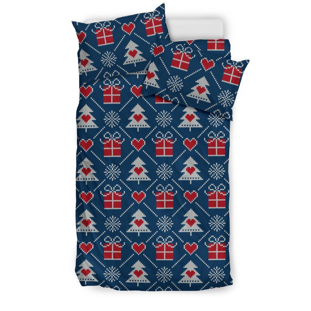 Fairisle Gift Christmas Pattern Print Duvet Cover Bedding Set-grizzshop
