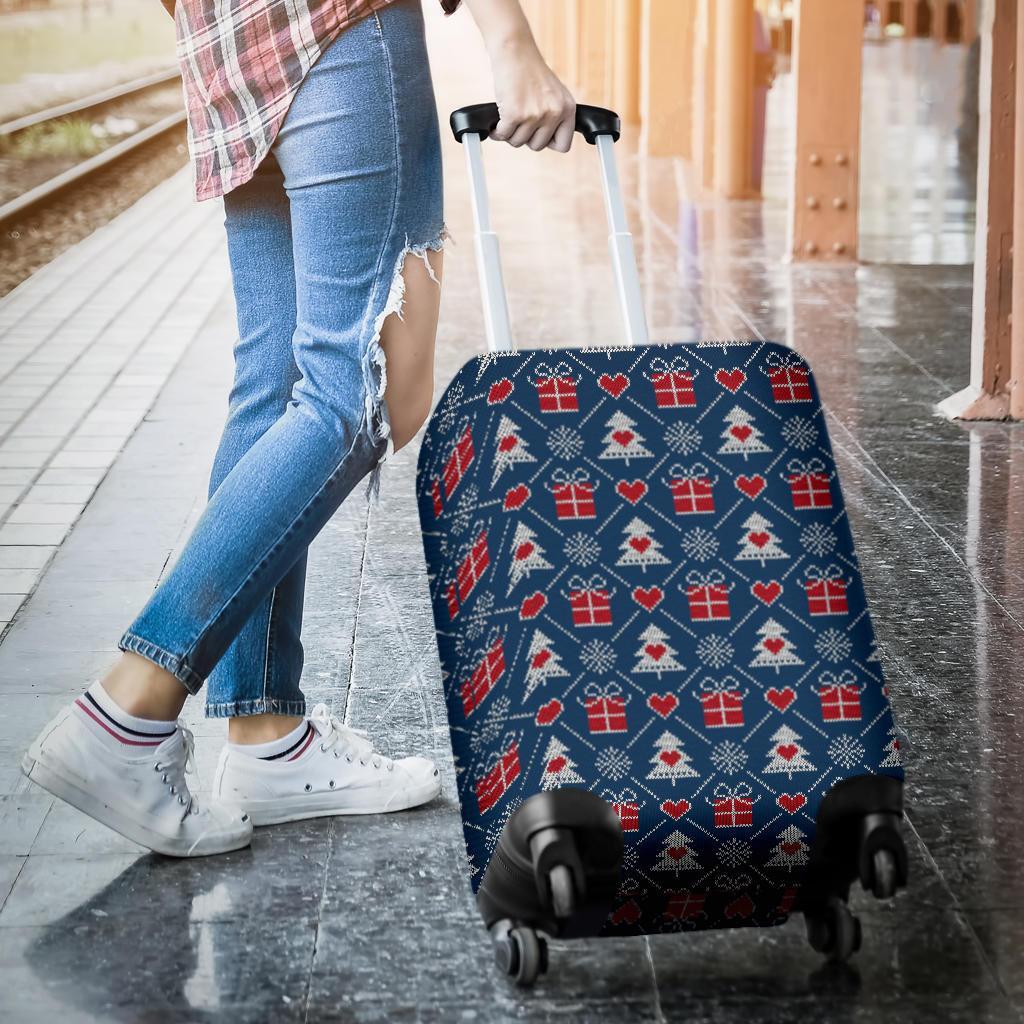 Fairisle Gift Christmas Pattern Print Luggage Cover Protector-grizzshop