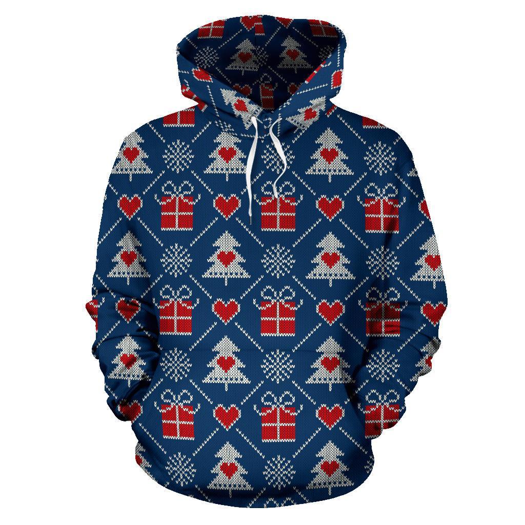 Fairisle Gift Christmas Pattern Print Men Women Pullover Hoodie-grizzshop