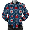 Fairisle Gift Christmas Pattern Print Men's Bomber Jacket-grizzshop