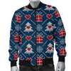 Fairisle Gift Christmas Pattern Print Men's Bomber Jacket-grizzshop