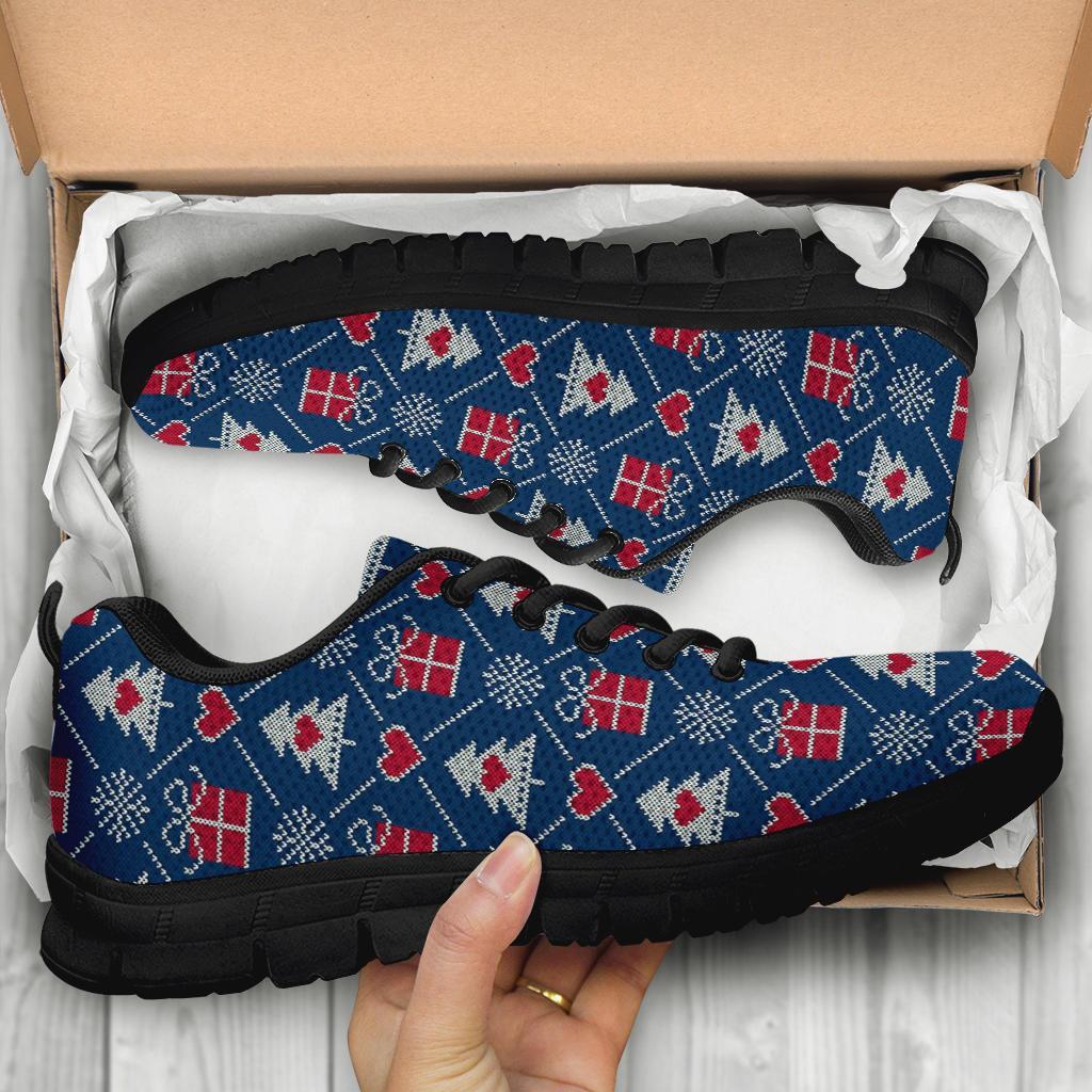 Fairisle Gift Christmas Pattern Print Sneaker Shoes For Men Women-grizzshop