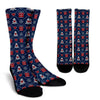 Fairisle Gift Christmas Pattern Print Unisex Crew Socks-grizzshop