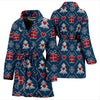 Fairisle Gift Christmas Pattern Print Women Long Robe-grizzshop