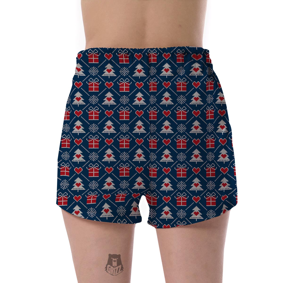 Fairisle Gift Christmas Pattern Print Women's Shorts-grizzshop