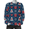 Fairisle Gift Christmas Pattern Print Women's Sweatshirt-grizzshop