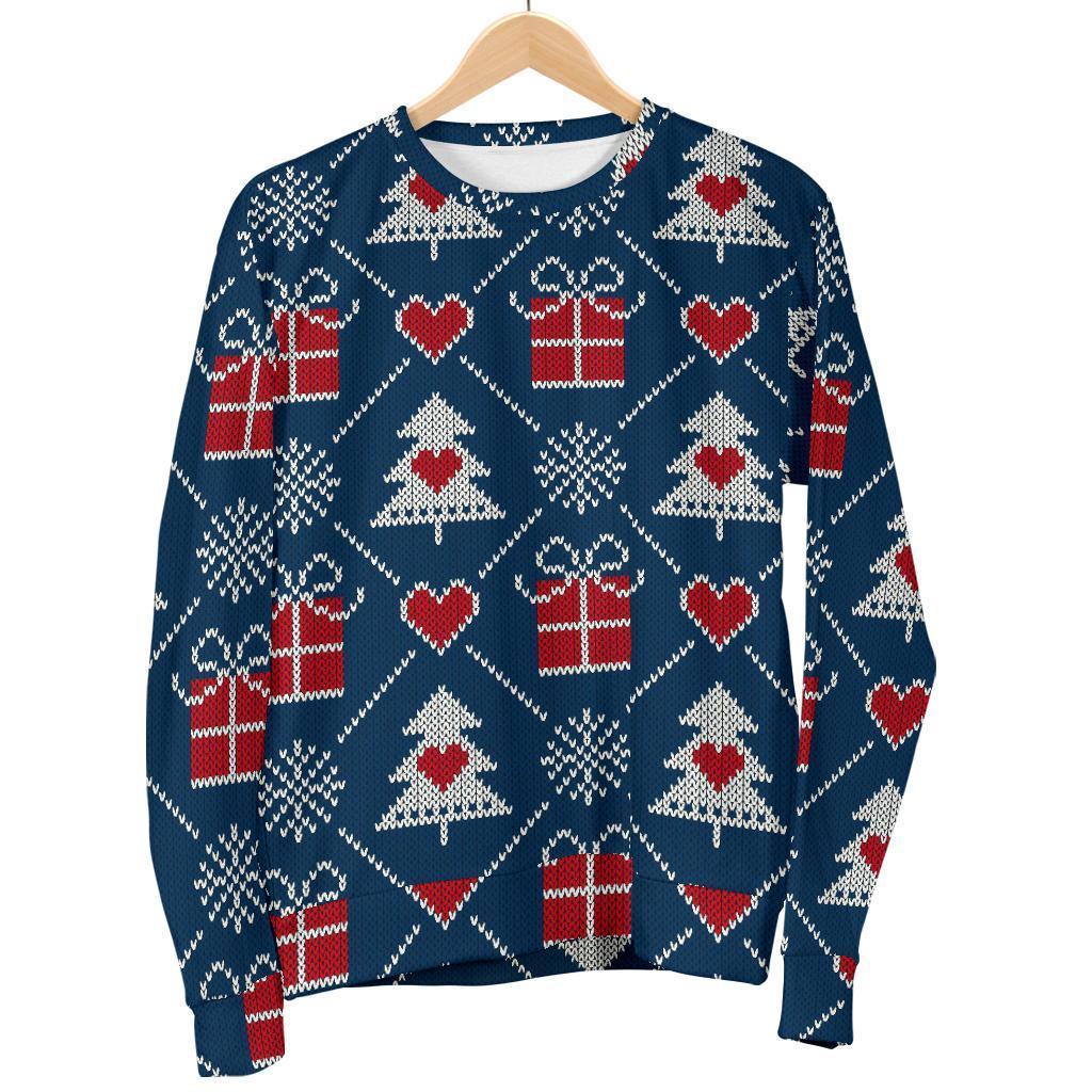 Fairisle Gift Christmas Pattern Print Women's Sweatshirt-grizzshop