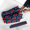 Fairisle Heart Christmas Pattern Print Automatic Foldable Umbrella-grizzshop