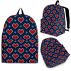 Fairisle Heart Christmas Pattern Print Backpack-grizzshop