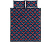 Fairisle Heart Christmas Pattern Print Bed Set Quilt-grizzshop