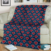 Fairisle Heart Christmas Pattern Print Blanket-grizzshop