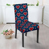 Fairisle Heart Christmas Pattern Print Chair Cover-grizzshop