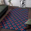 Fairisle Heart Christmas Pattern Print Floor Mat-grizzshop