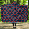 Fairisle Heart Christmas Pattern Print Hooded Blanket-grizzshop