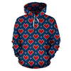 Fairisle Heart Christmas Pattern Print Men Women Pullover Hoodie-grizzshop