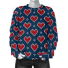 Fairisle Heart Christmas Pattern Print Women's Sweatshirt-grizzshop