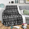 Fairisle Polar Bear Christmas Pattern Print Blanket-grizzshop