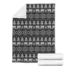 Fairisle Polar Bear Christmas Pattern Print Blanket-grizzshop