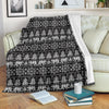 Fairisle Polar Bear Christmas Pattern Print Blanket-grizzshop