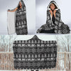 Fairisle Polar Bear Christmas Pattern Print Hooded Blanket-grizzshop