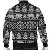 Fairisle Polar Bear Christmas Pattern Print Men's Bomber Jacket-grizzshop