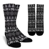 Fairisle Polar Bear Christmas Pattern Print Unisex Crew Socks-grizzshop