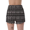 Fairisle Polar Bear Christmas Pattern Print Women's Shorts-grizzshop