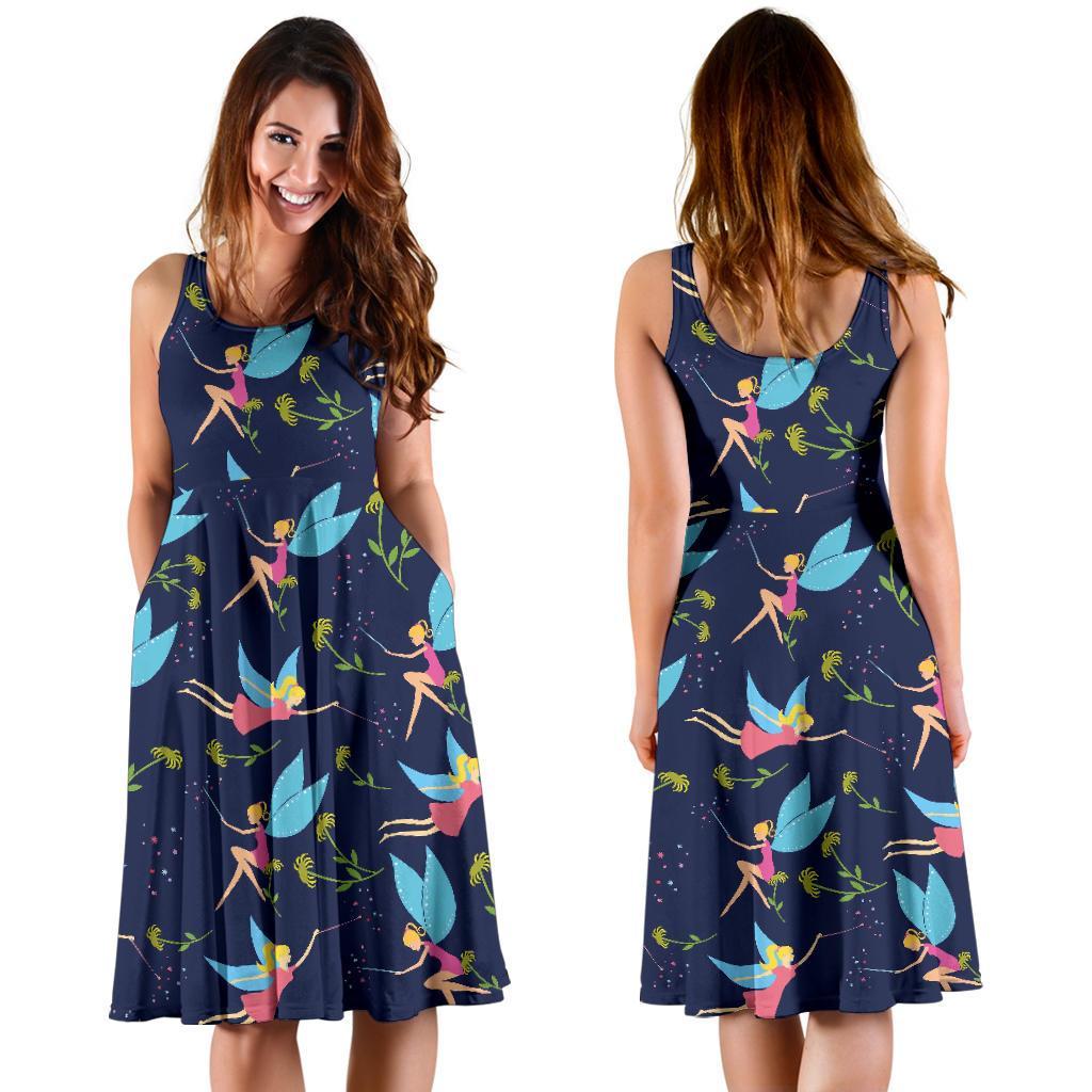 Fairy Pattern Print Dress-grizzshop