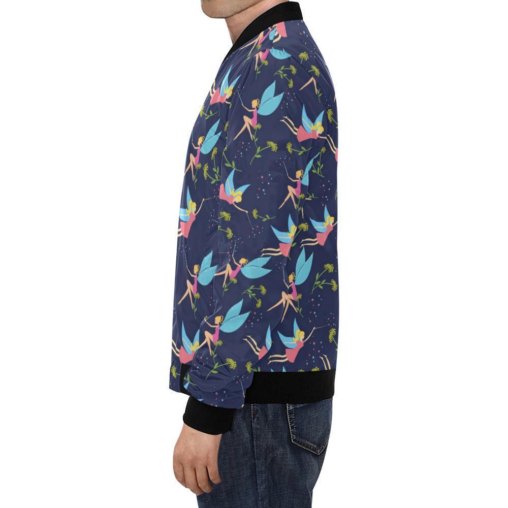 Fairy Pattern Print Men's Bomber Jacket-grizzshop