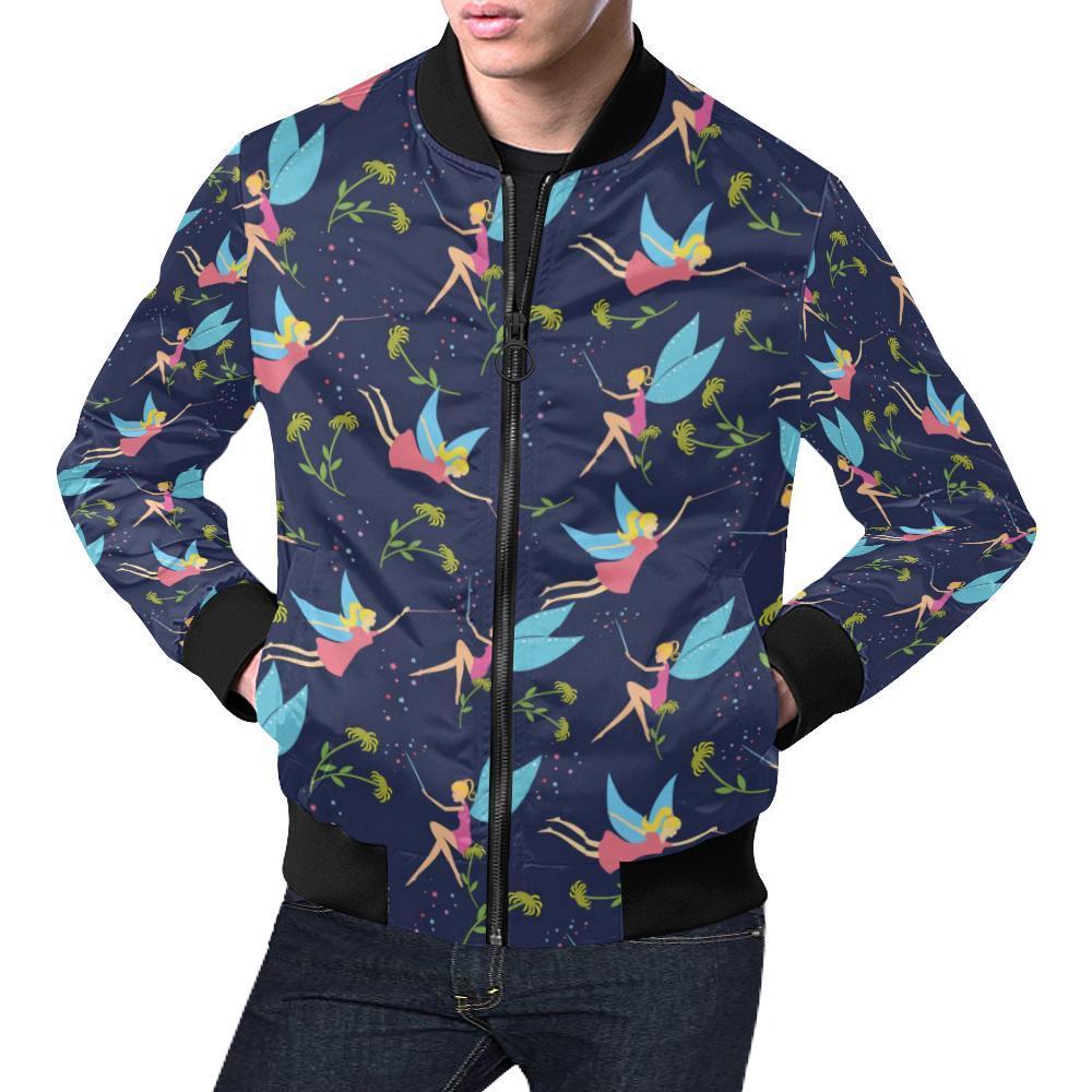 Fairy Pattern Print Men's Bomber Jacket-grizzshop