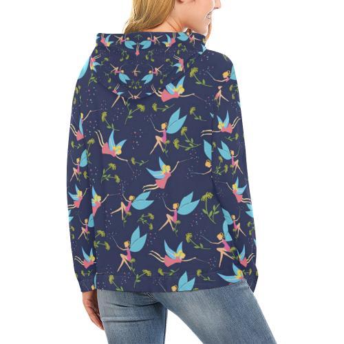 Fairy Pattern Print Women Pullover Hoodie-grizzshop