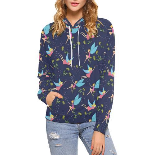 Fairy Pattern Print Women Pullover Hoodie-grizzshop