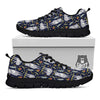 Family Sloth Print Pattern Black Sneaker-grizzshop