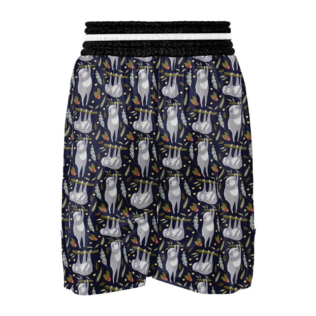 Family Sloth Print Pattern Boxing Shorts-grizzshop