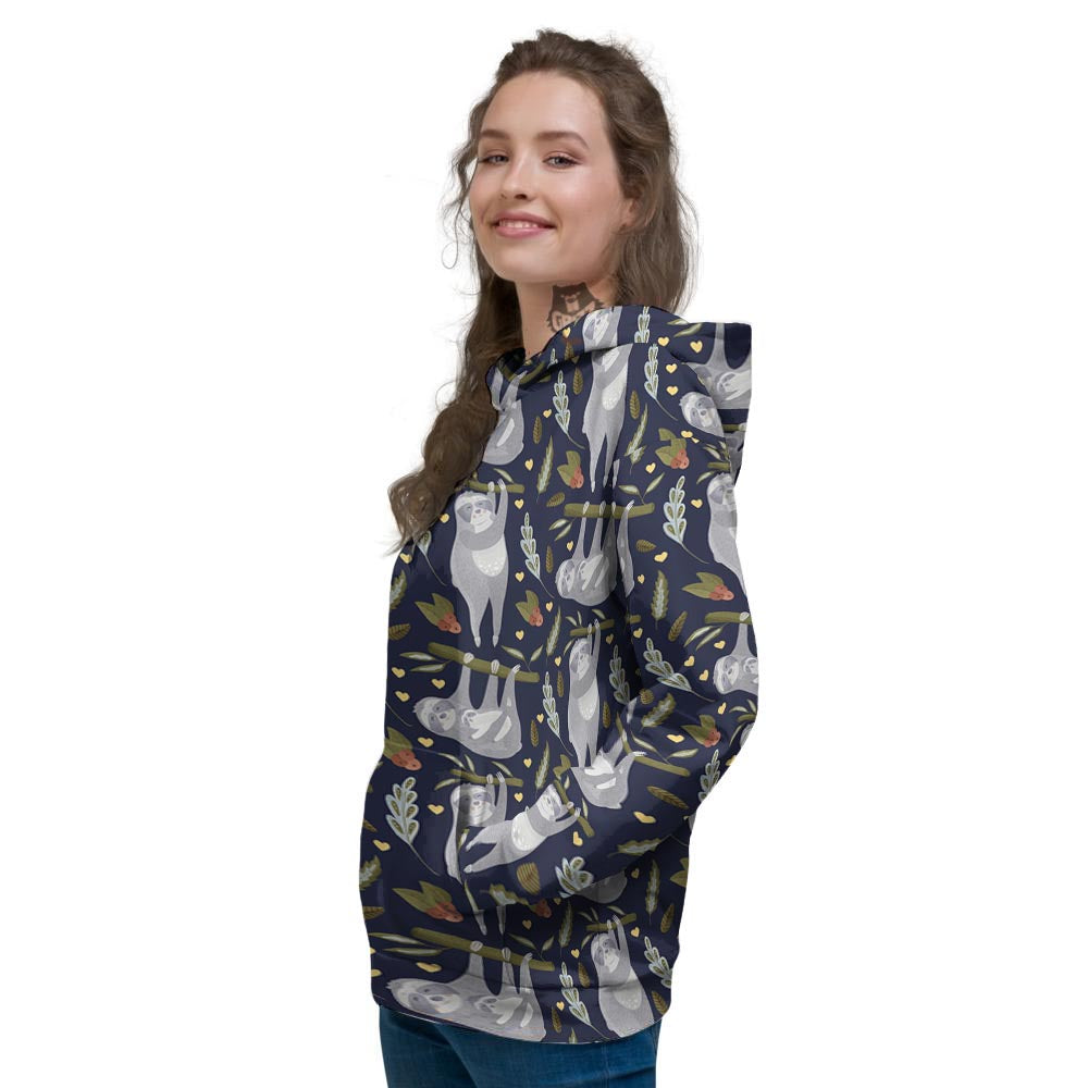 Family Sloth Print Pattern Women's Hoodie-grizzshop