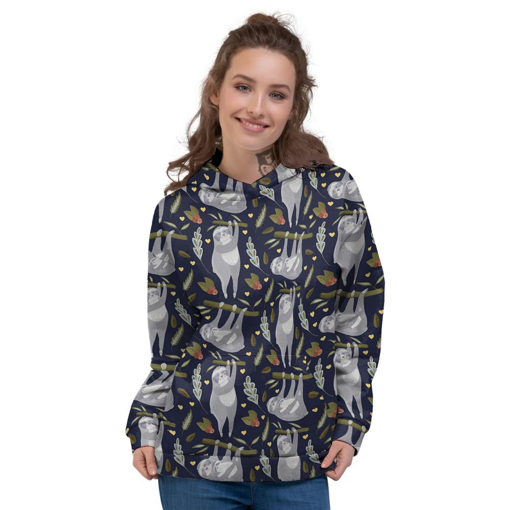 Family Sloth Print Pattern Women's Hoodie-grizzshop