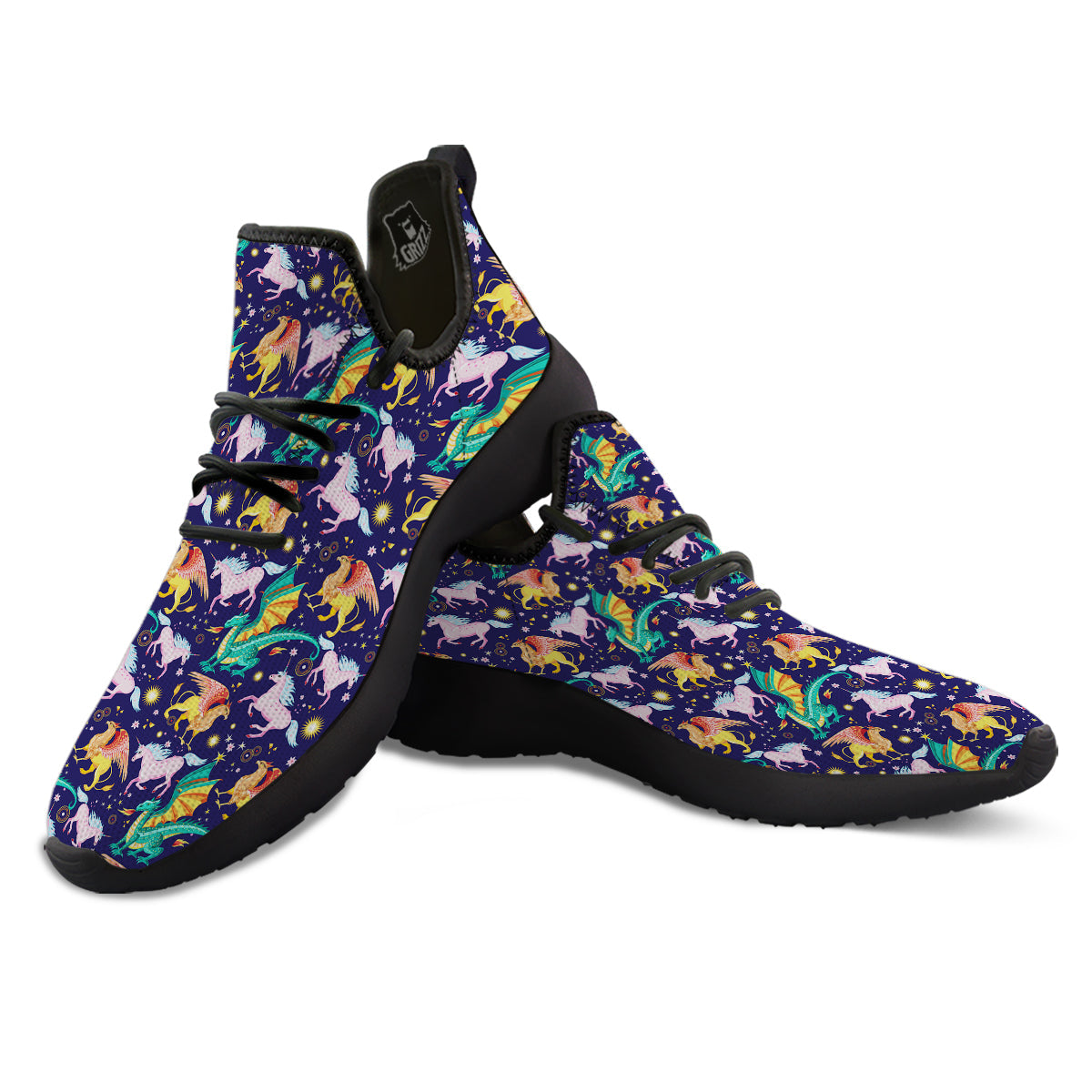 Fantastic Beasts Print Pattern Black Athletic Shoes-grizzshop