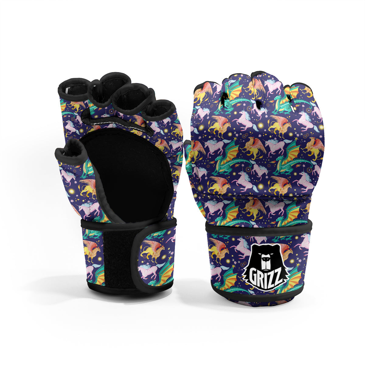 Fantastic Beasts Print Pattern MMA Gloves-grizzshop