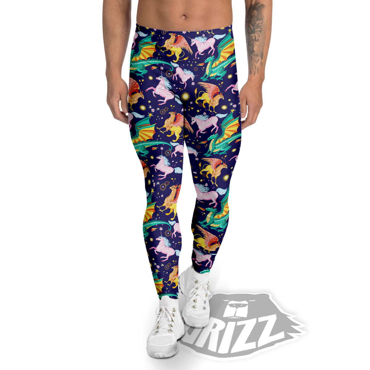 Fantastic Beasts Print Pattern Men's Leggings-grizzshop