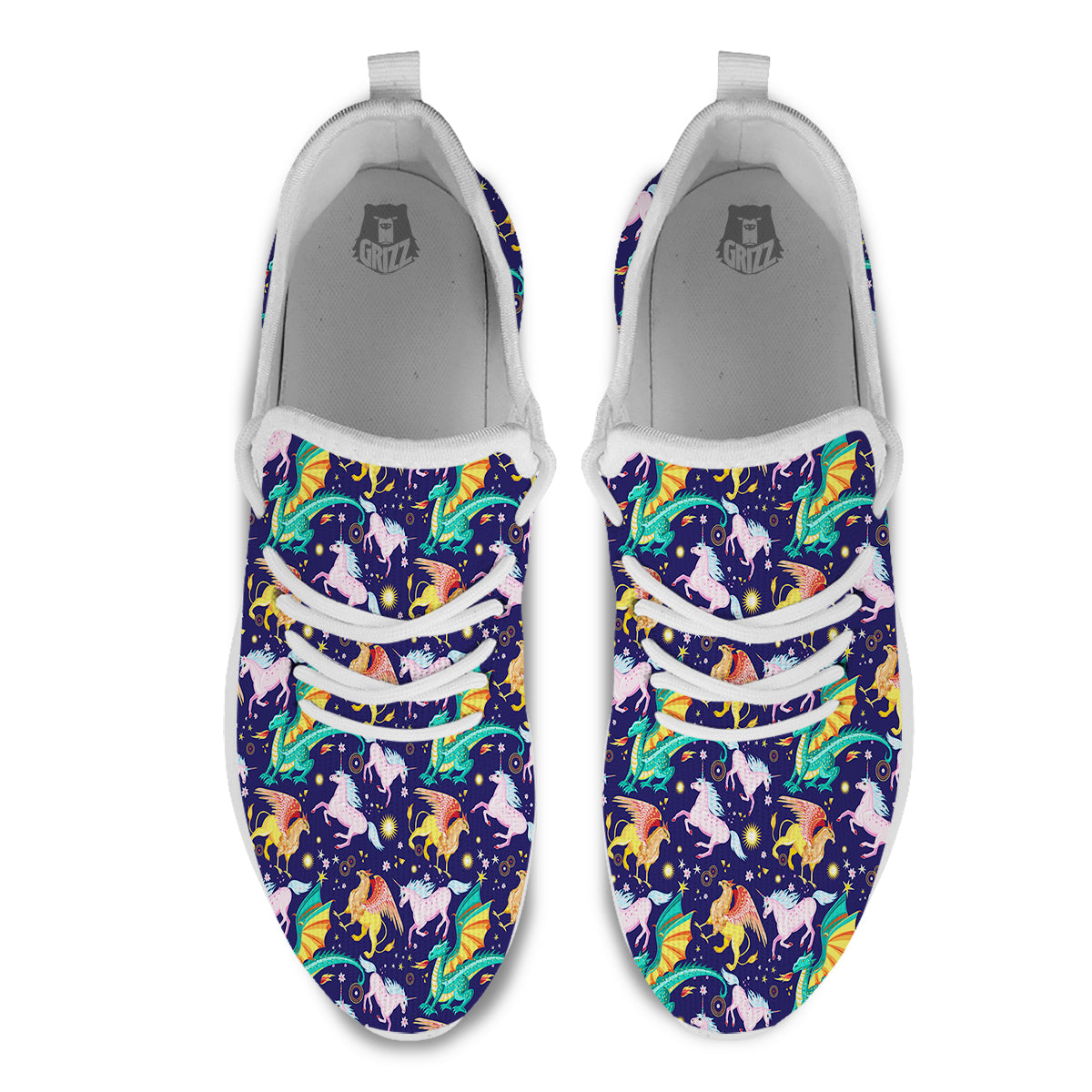 Fantastic Beasts Print Pattern White Athletic Shoes-grizzshop