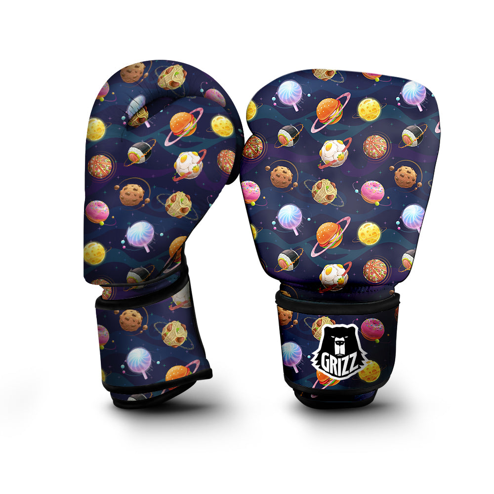 Fantasy Food Planets Print Pattern Boxing Gloves-grizzshop